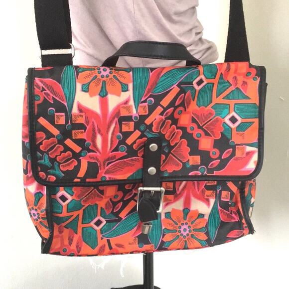 Fossil crossbody bag floral print canvas pre-owned - Picture 1 of 8